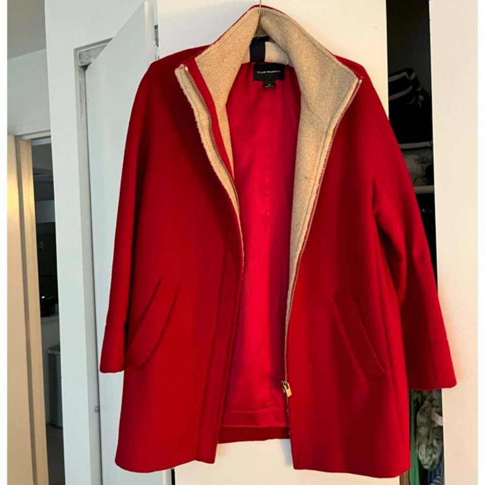 Club Monaco Red Wool Coat